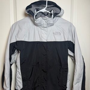 VTG The North Face HyVent Two-Tone Hooded Waterproof Rain Jacket - Grey/Black M
